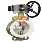 襯氟渦輪對(duì)夾蝶閥（半襯）